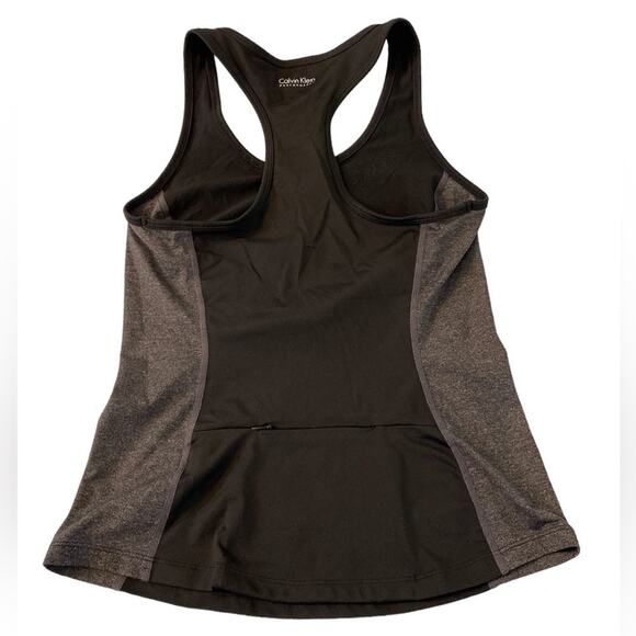 Calvin Klein Performance Black/Gray Racerback Top Size Small - Picture 2 of 8